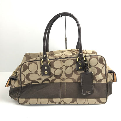 【中古品】【レディース】 COACH コーチ F10392 ボストンバッグ カラーBROWN シグネチャー　 180-260721-ky-02-fuzh 万代Net店