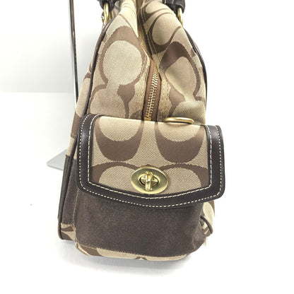 【中古品】【レディース】 COACH コーチ F10392 ボストンバッグ カラーBROWN シグネチャー　 180-260721-ky-02-fuzh 万代Net店