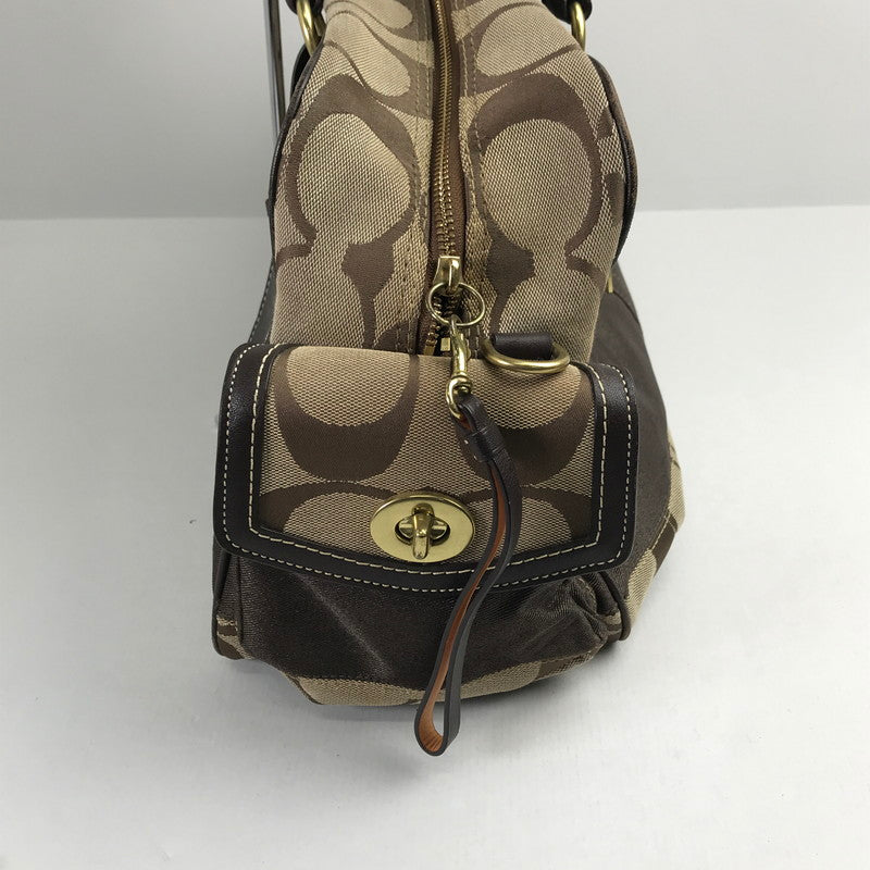 【中古品】【レディース】 COACH コーチ F10392 ボストンバッグ カラーBROWN シグネチャー　 180-260721-ky-02-fuzh 万代Net店