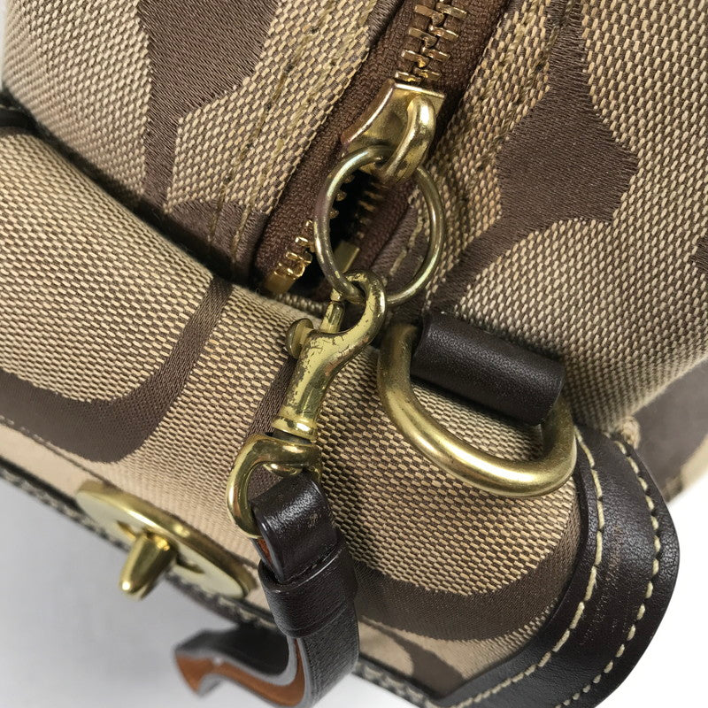 【中古品】【レディース】 COACH コーチ F10392 ボストンバッグ カラーBROWN シグネチャー　 180-260721-ky-02-fuzh 万代Net店
