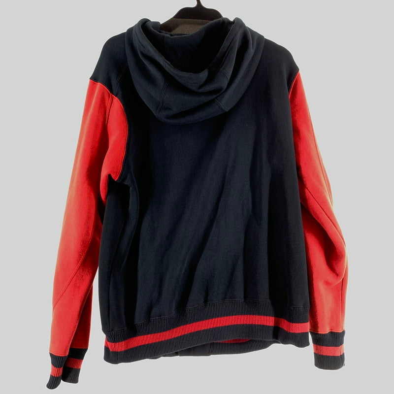 【中古品】【メンズ】 NIKE ナイキ JUMPMAN PARKA ジャンプマン パーカー フーディー BLACK.RED SIZE:L 467638-010 ボタン ※毛玉・使用感・タグに汚れあり 148-260815-io-05-fuzh カラー：ブラックレッド 万代Net店