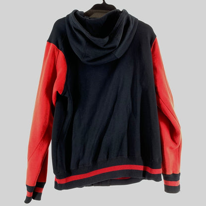 【中古品】【メンズ】 NIKE ナイキ JUMPMAN PARKA ジャンプマン パーカー フーディー BLACK.RED SIZE:L 467638-010 ボタン ※毛玉・使用感・タグに汚れあり 148-260815-io-05-fuzh カラー：ブラックレッド 万代Net店