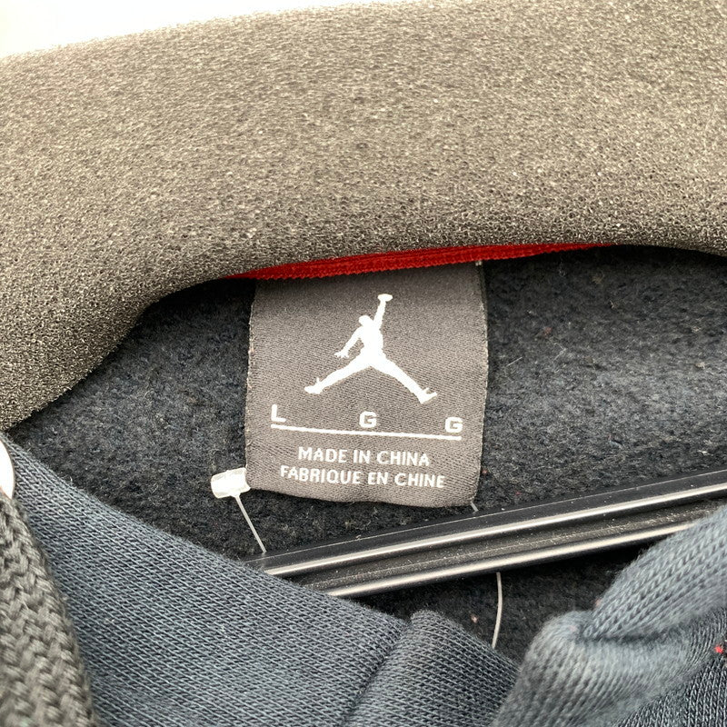 【中古品】【メンズ】 NIKE ナイキ JUMPMAN PARKA ジャンプマン パーカー フーディー BLACK.RED SIZE:L 467638-010 ボタン ※毛玉・使用感・タグに汚れあり 148-260815-io-05-fuzh カラー：ブラックレッド 万代Net店