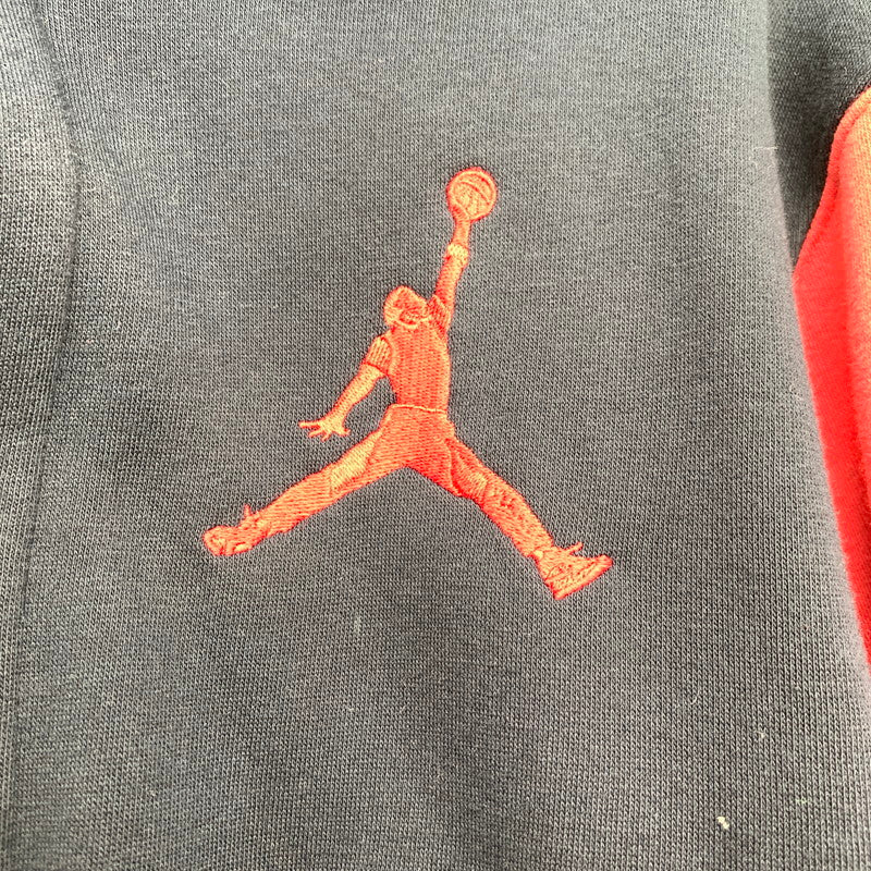 【中古品】【メンズ】 NIKE ナイキ JUMPMAN PARKA ジャンプマン パーカー フーディー BLACK.RED SIZE:L 467638-010 ボタン ※毛玉・使用感・タグに汚れあり 148-260815-io-05-fuzh カラー：ブラックレッド 万代Net店