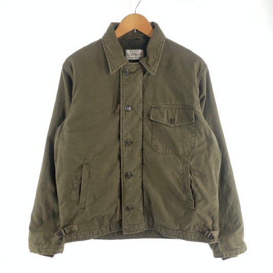 【中古品】【メンズ】 U.S.NAVY A-2 デッキジャケット WAIPER ワイパー ミリタリー ブランド 古着 145-260726-gm-34-fuzh サイズ：M カラー：カーキ 万代Net店