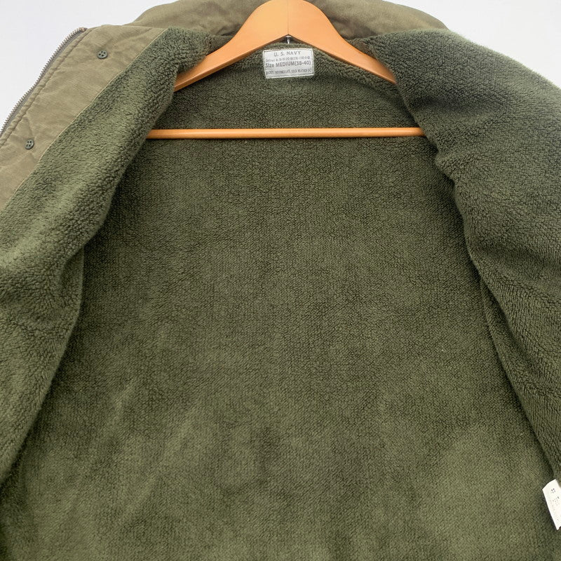 【中古品】【メンズ】 U.S.NAVY A-2 デッキジャケット WAIPER ワイパー ミリタリー ブランド 古着 145-260726-gm-34-fuzh サイズ：M カラー：カーキ 万代Net店