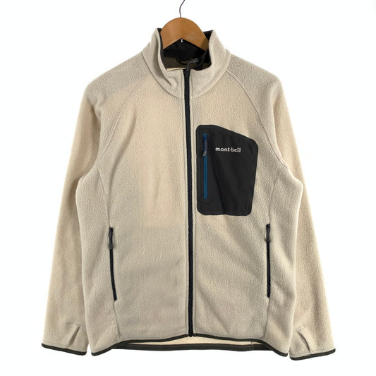【中古品】【メンズ】 MONT-BELL 1106591 CLIMAPLUS 100 モンベル フリースジャケット ブルゾン アウター ブランド 古着 144-260808-gm-25-fuzh サイズ：L カラー：アイボリー 万代Net店