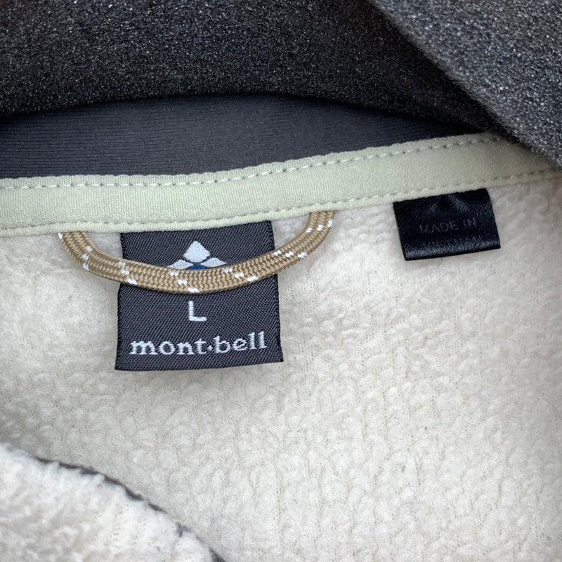 【中古品】【メンズ】 MONT-BELL 1106591 CLIMAPLUS 100 モンベル フリースジャケット ブルゾン アウター ブランド 古着 144-260808-gm-25-fuzh サイズ：L カラー：アイボリー 万代Net店