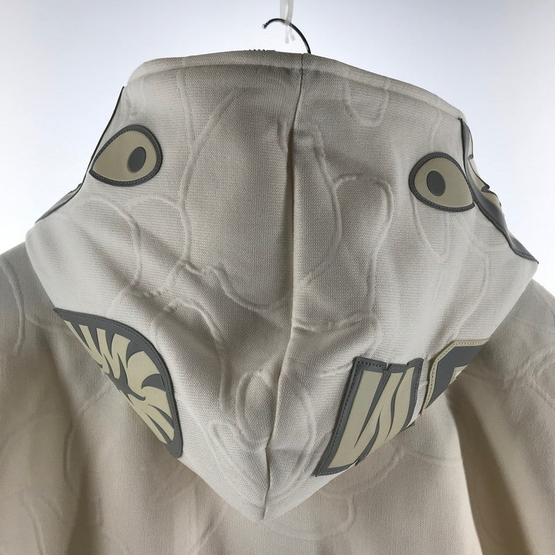 【中古品】【メンズ】 A BATHING APE アベイシングエイプ LINE CAMO QUILTED SHARK RELAXED FIT FZ HOODIE シャークリラックスフィット フルジップ フーディ カラーWHITE SIZE:L　 142-260721-ky-07-fuzh 万代Net店