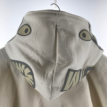 【中古品】【メンズ】 A BATHING APE アベイシングエイプ LINE CAMO QUILTED SHARK RELAXED FIT FZ HOODIE シャークリラックスフィット フルジップ フーディ カラーWHITE SIZE:L　 142-260721-ky-07-fuzh 万代Net店