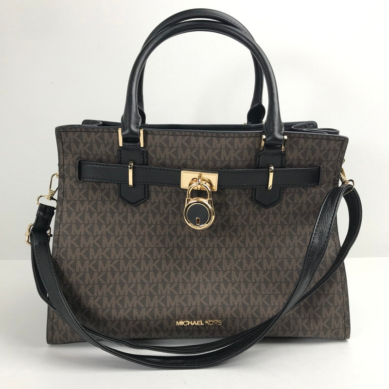 【中古品】【レディース】 MICHAEL KORS マイケルコース 2WAY バッグ カバン MK シグネチャー キーチャーム欠品 180-260724-mh-01-fuzh カラー：ブラウン ブラック 万代Net店