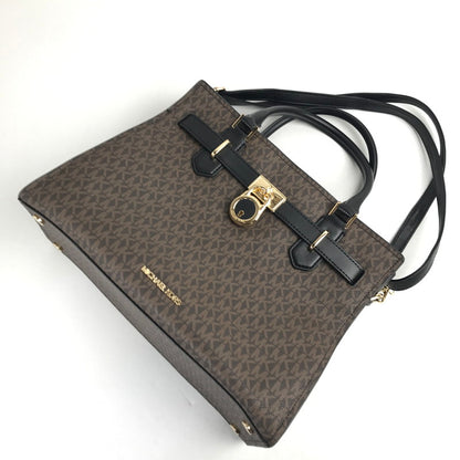 【中古品】【レディース】 MICHAEL KORS マイケルコース 2WAY バッグ カバン MK シグネチャー キーチャーム欠品 180-260724-mh-01-fuzh カラー：ブラウン ブラック 万代Net店