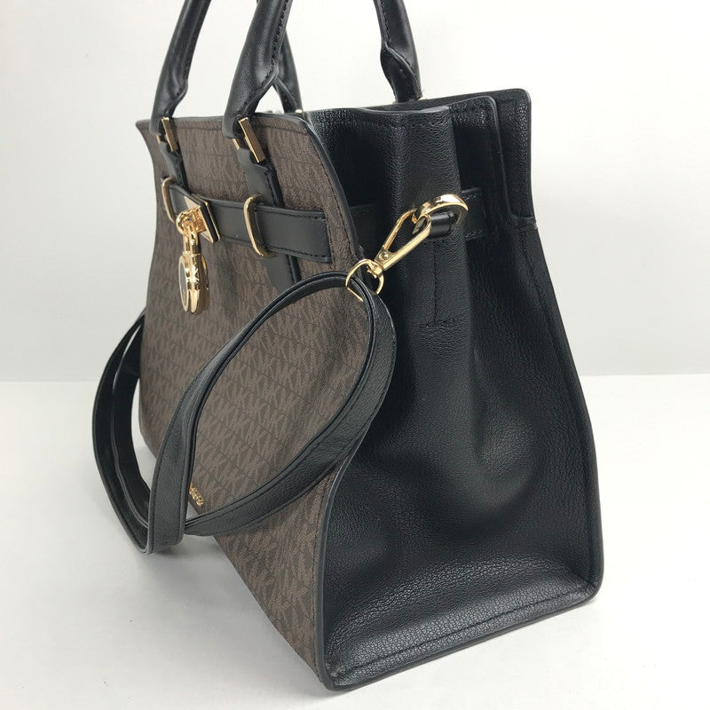 【中古品】【レディース】 MICHAEL KORS マイケルコース 2WAY バッグ カバン MK シグネチャー キーチャーム欠品 180-260724-mh-01-fuzh カラー：ブラウン ブラック 万代Net店