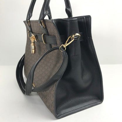 【中古品】【レディース】 MICHAEL KORS マイケルコース 2WAY バッグ カバン MK シグネチャー キーチャーム欠品 180-260724-mh-01-fuzh カラー：ブラウン ブラック 万代Net店