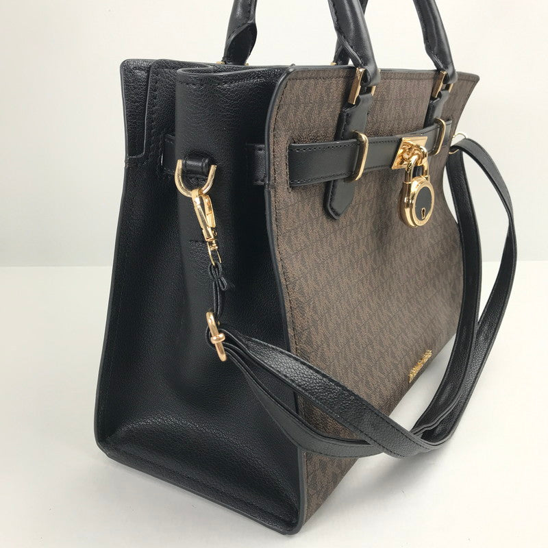 【中古品】【レディース】 MICHAEL KORS マイケルコース 2WAY バッグ カバン MK シグネチャー キーチャーム欠品 180-260724-mh-01-fuzh カラー：ブラウン ブラック 万代Net店