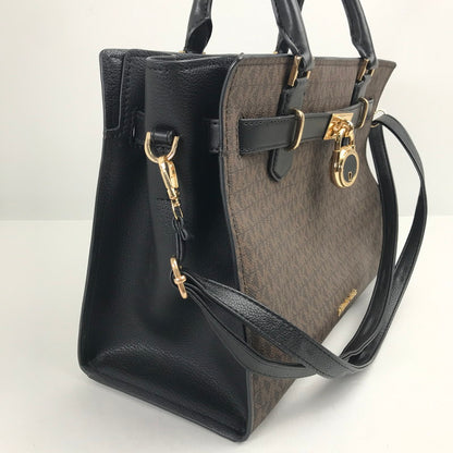 【中古品】【レディース】 MICHAEL KORS マイケルコース 2WAY バッグ カバン MK シグネチャー キーチャーム欠品 180-260724-mh-01-fuzh カラー：ブラウン ブラック 万代Net店