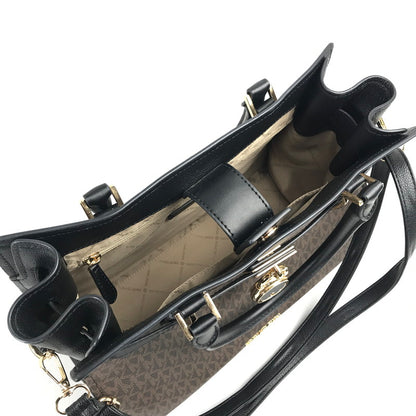 【中古品】【レディース】 MICHAEL KORS マイケルコース 2WAY バッグ カバン MK シグネチャー キーチャーム欠品 180-260724-mh-01-fuzh カラー：ブラウン ブラック 万代Net店