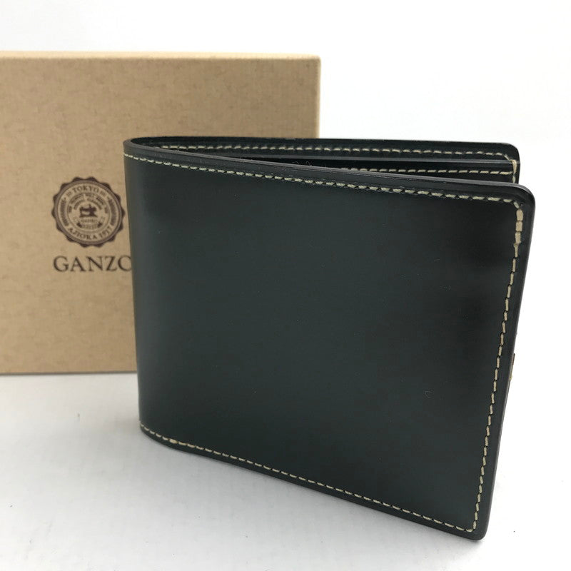 【中古品】【メンズ】 GANZO ガンゾ 小銭入れ付き 2つ折り 財布 コインポケット 200-260724-mh-04-fuzh カラー：ダークグリーン 万代Net店