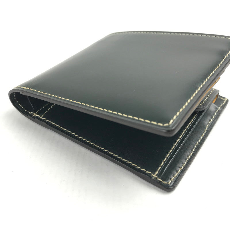【中古品】【メンズ】 GANZO ガンゾ 小銭入れ付き 2つ折り 財布 コインポケット 200-260724-mh-04-fuzh カラー：ダークグリーン 万代Net店