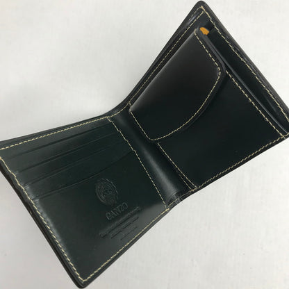 【中古品】【メンズ】 GANZO ガンゾ 小銭入れ付き 2つ折り 財布 コインポケット 200-260724-mh-04-fuzh カラー：ダークグリーン 万代Net店