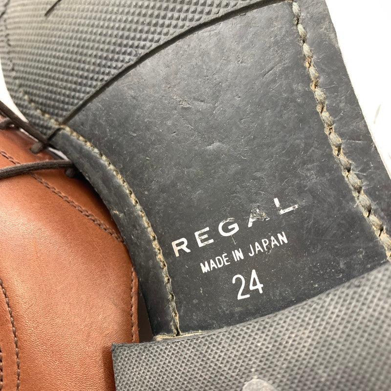 【中古品】【メンズ】 REGAL リーガル 06TR Uチップ ビジネスシューズ カラー BROWN SIZE:24.0cm 箱有 靴 164-260722-ky-01-fuzh 万代Net店