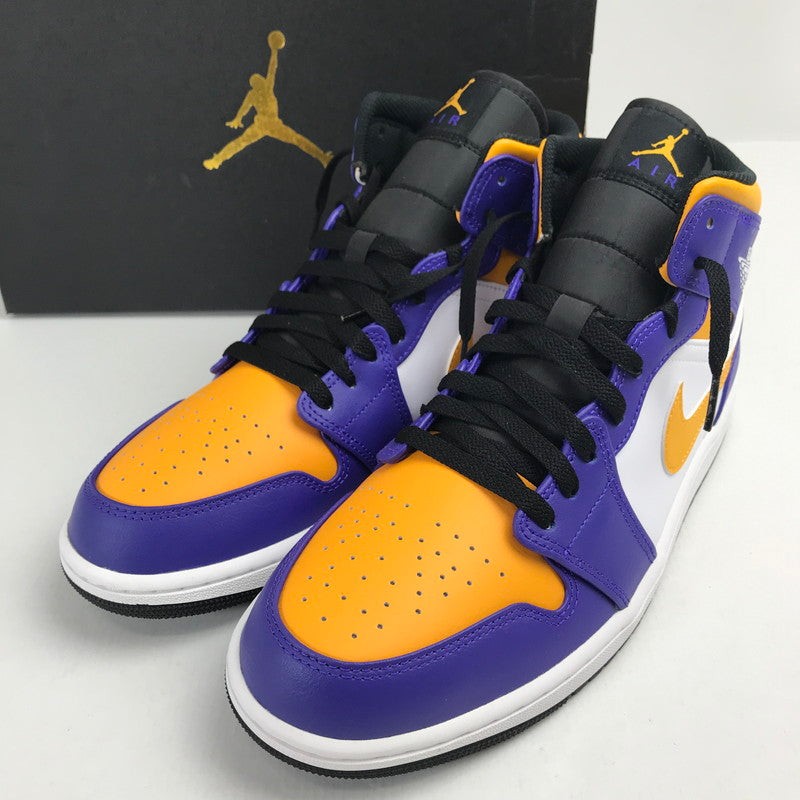 【中古品】【メンズ】 NIKE ナイキ DQ8426-517 AIR JORDAN 1 MID "LAKERS" エアジョーダン1 レイカーズ スニーカー 靴 160-260724-mh-07-fuzh サイズ：29cm カラー：紫・黄・白 万代Net店