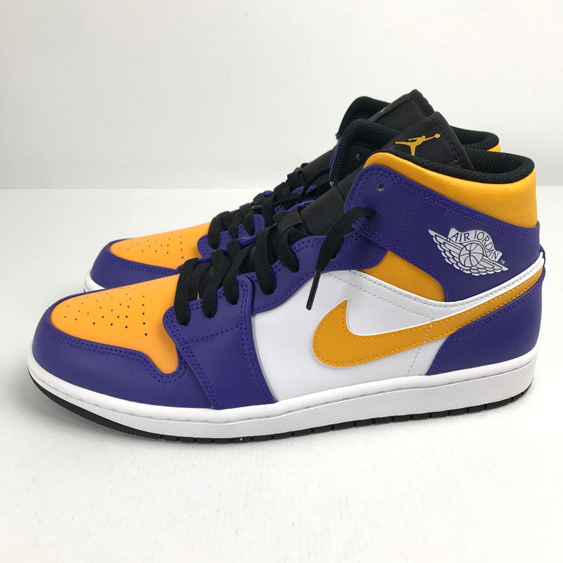 【中古品】【メンズ】 NIKE ナイキ DQ8426-517 AIR JORDAN 1 MID "LAKERS" エアジョーダン1 レイカーズ スニーカー 靴 160-260724-mh-07-fuzh サイズ：29cm カラー：紫・黄・白 万代Net店