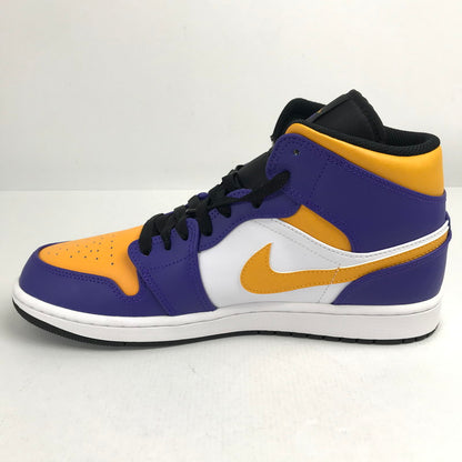 【中古品】【メンズ】 NIKE ナイキ DQ8426-517 AIR JORDAN 1 MID "LAKERS" エアジョーダン1 レイカーズ スニーカー 靴 160-260724-mh-07-fuzh サイズ：29cm カラー：紫・黄・白 万代Net店