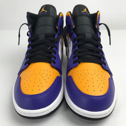 【中古品】【メンズ】 NIKE ナイキ DQ8426-517 AIR JORDAN 1 MID "LAKERS" エアジョーダン1 レイカーズ スニーカー 靴 160-260724-mh-07-fuzh サイズ：29cm カラー：紫・黄・白 万代Net店