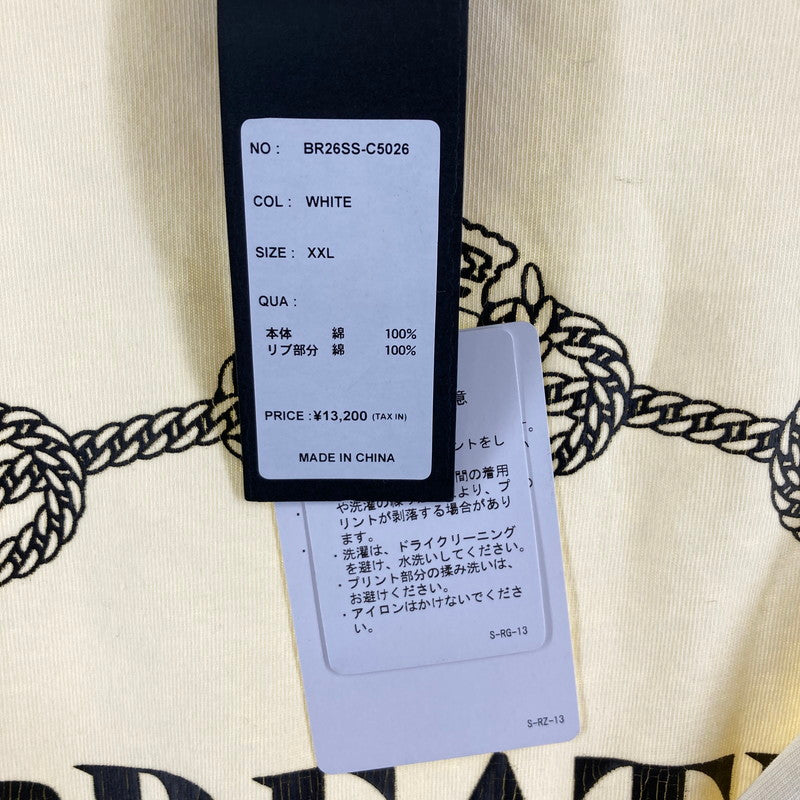 【中古品】【メンズ】 BREATH ブレス BR26SS-C5026 ROYAL LOGO SS TEE ロイヤルロゴ Tシャツ カラー CREAM SIZE:2XL タグ付 142-260724-ky-04-fuzh 万代Net店