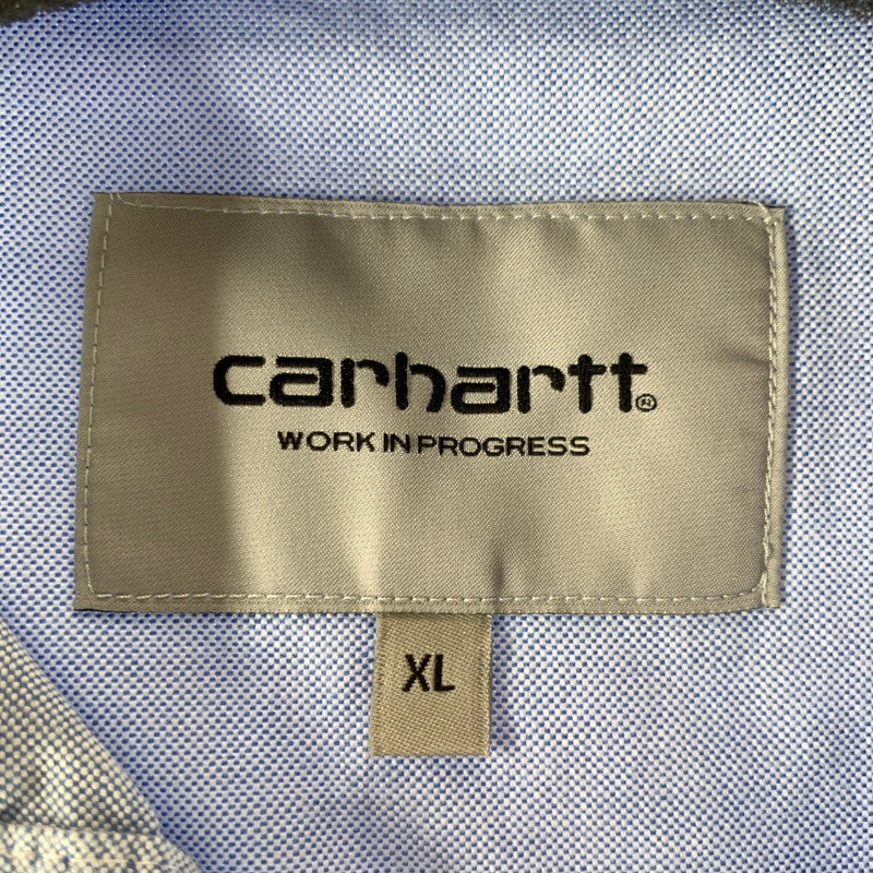 【中古美品】【メンズ】 CARHARTT カーハート I031454 WIP BRAXTON SS SHIRT ブラクストン シャツ タグ付 145-260723-ny-01-fuzh サイズ：XL カラー：ライトブルー 万代Net店