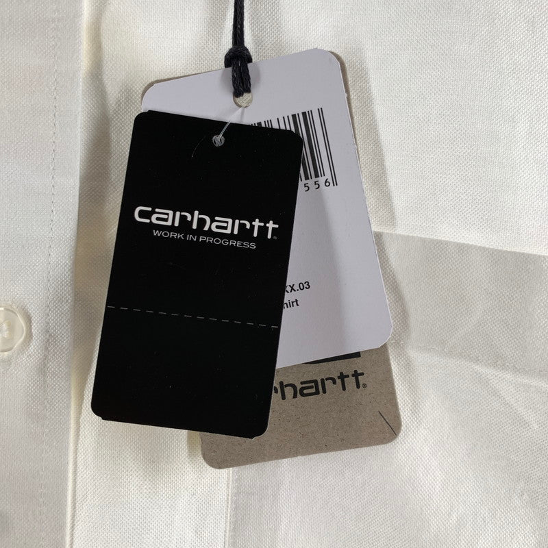 【中古美品】【メンズ】 CARHARTT カーハート I031454-25S WIP BRAXTON SS SHIRT ブラクストン シャツ タグ付 145-260723-ny-02-fuzh サイズ：XL カラー：ホワイト 万代Net店