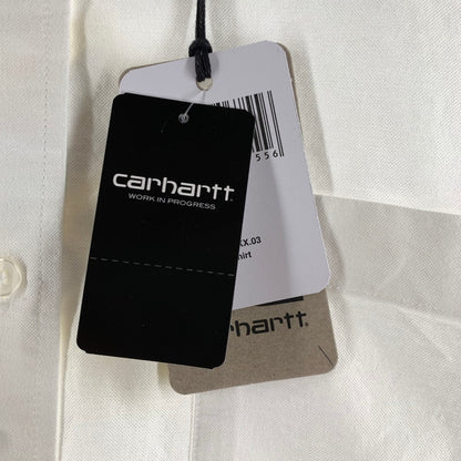 【中古美品】【メンズ】 CARHARTT カーハート I031454-25S WIP BRAXTON SS SHIRT ブラクストン シャツ タグ付 145-260723-ny-02-fuzh サイズ：XL カラー：ホワイト 万代Net店