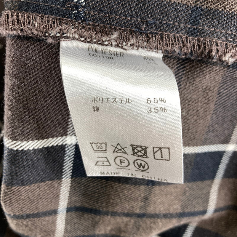 【中古品】【メンズ】 NEW ERA ニューエラ 長袖シャツ カラーBROWN.チェック柄 SIZE:XXL BLACK LABEL 142-260724-ky-01-fuzh 万代Net店