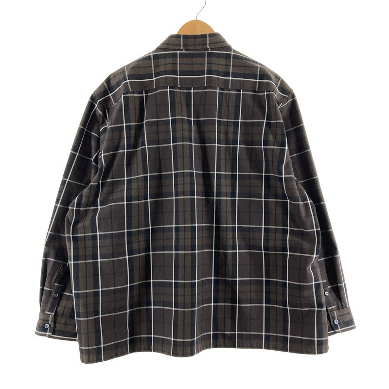 【中古品】【メンズ】 NEW ERA ニューエラ 長袖シャツ カラーBROWN.チェック柄 SIZE:XXL BLACK LABEL 142-260724-ky-01-fuzh 万代Net店