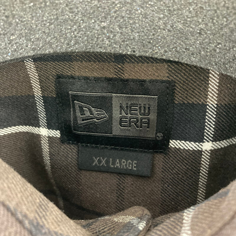 【中古品】【メンズ】 NEW ERA ニューエラ 長袖シャツ カラーBROWN.チェック柄 SIZE:XXL BLACK LABEL 142-260724-ky-01-fuzh 万代Net店