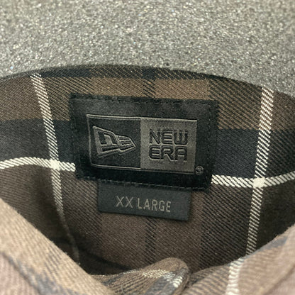 【中古品】【メンズ】 NEW ERA ニューエラ 長袖シャツ カラーBROWN.チェック柄 SIZE:XXL BLACK LABEL 142-260724-ky-01-fuzh 万代Net店