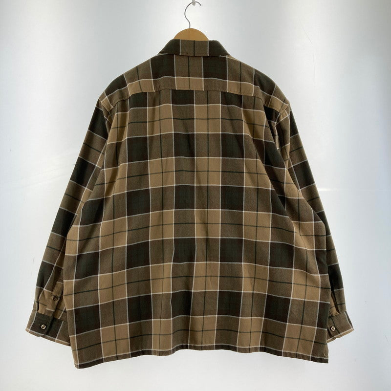 【中古品】【メンズ】 NEW ERA ニューエラ 長袖シャツ カラーBEIGE チェック柄 SIZE:XXL BLACK LABEL 142-260724-ky-02-fuzh 万代Net店