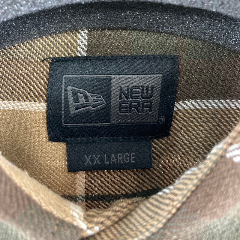 【中古品】【メンズ】 NEW ERA ニューエラ 長袖シャツ カラーBEIGE チェック柄 SIZE:XXL BLACK LABEL 142-260724-ky-02-fuzh 万代Net店