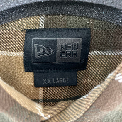 【中古品】【メンズ】 NEW ERA ニューエラ 長袖シャツ カラーBEIGE チェック柄 SIZE:XXL BLACK LABEL 142-260724-ky-02-fuzh 万代Net店