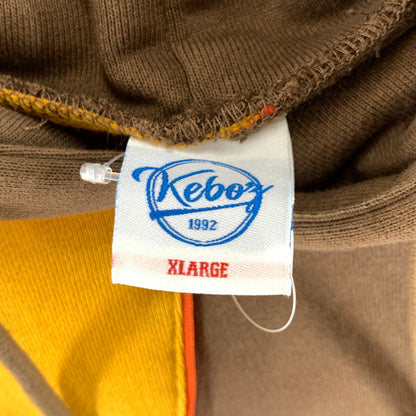 【中古品】【メンズ】 KEBOZ ケボズ BALL SWEAT HOODIE ボール スウェット フーディー 142-260723-ny-08-fuzh サイズ：XL カラー：ブラウン イエロー 万代Net店
