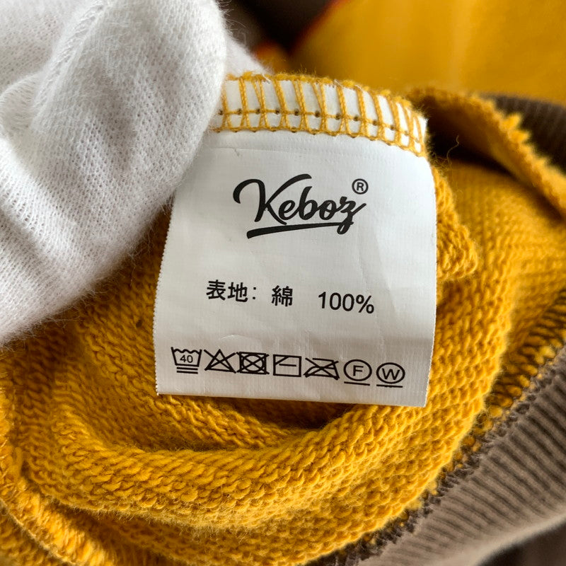 【中古品】【メンズ】 KEBOZ ケボズ BALL SWEAT HOODIE ボール スウェット フーディー 142-260723-ny-08-fuzh サイズ：XL カラー：ブラウン イエロー 万代Net店