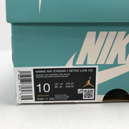 【中古品】【メンズ】 NIKE ナイキ HQ8111-300 AIR JORDAN 1 LOW エアジョーダン1 ロー スニーカー 靴 160-260723-mh-08-fuzh サイズ：27cm カラー：ミントグリーン 万代Net店