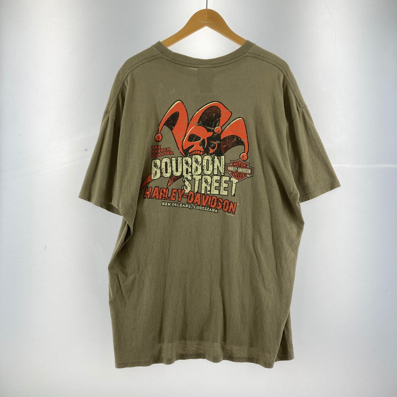 【中古品】【メンズ】 HARLEY－DAVIDSON ハーレーダビッドソン 半袖Tシャツ カラーBEIGE SIZE:XL 145-260724-ky-05-fuzh 万代Net店