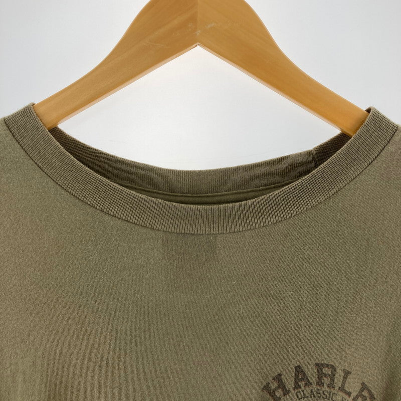 【中古品】【メンズ】 HARLEY－DAVIDSON ハーレーダビッドソン 半袖Tシャツ カラーBEIGE SIZE:XL 145-260724-ky-05-fuzh 万代Net店
