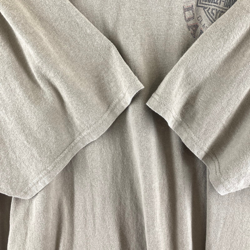 【中古品】【メンズ】 HARLEY－DAVIDSON ハーレーダビッドソン 半袖Tシャツ カラーBEIGE SIZE:XL 145-260724-ky-05-fuzh 万代Net店