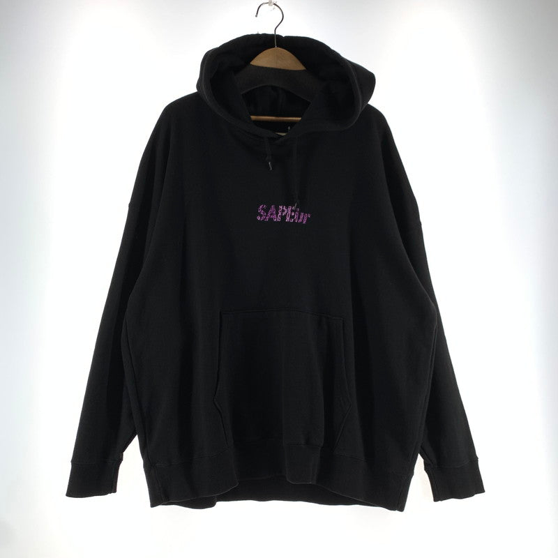 【中古品】【メンズ】 SAPEUR サプール PURPLE LEOPARD パープル レオパード HEAD HOODIE ヘッド フーディー 142-260723-ny-11-fuzh サイズ：L カラー：ブラック 万代Net店