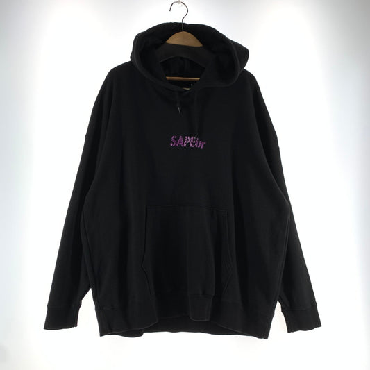 【中古品】【メンズ】 SAPEUR サプール PURPLE LEOPARD パープル レオパード HEAD HOODIE ヘッド フーディー 142-260723-ny-11-fuzh サイズ：L カラー：ブラック 万代Net店