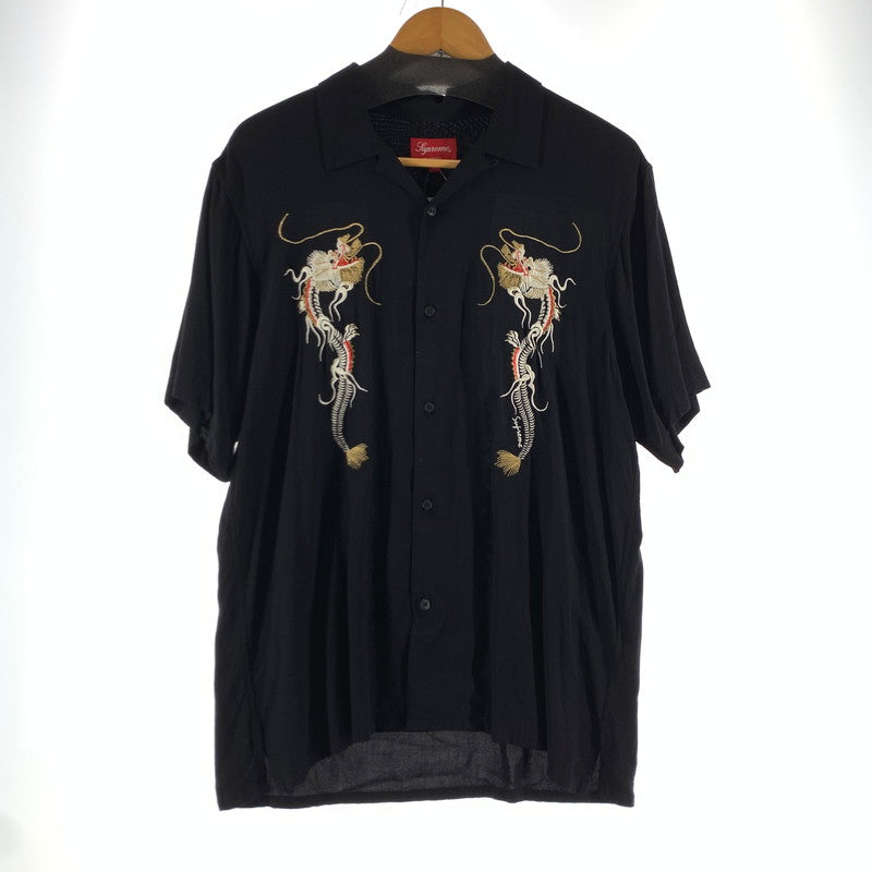 【中古品】【メンズ】 SUPREME シュプリーム 18AW DRAGON RAYON SHIRT ドラゴン レーヨン シャツ 149-260723-ny-07-fuzh サイズ：L カラー：ブラック 万代Net店