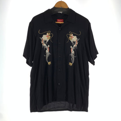 【中古品】【メンズ】 SUPREME シュプリーム 18AW DRAGON RAYON SHIRT ドラゴン レーヨン シャツ 149-260723-ny-07-fuzh サイズ：L カラー：ブラック 万代Net店